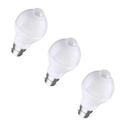 B22 7W Auto PIR Motion + Light Sensor Detection LED Light Lamp Globe Bulb[Pack Of 3] 1