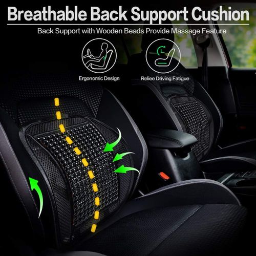 BEADED BREATHEBLE Car &Office Seat Lumbar Back Rest Support 1