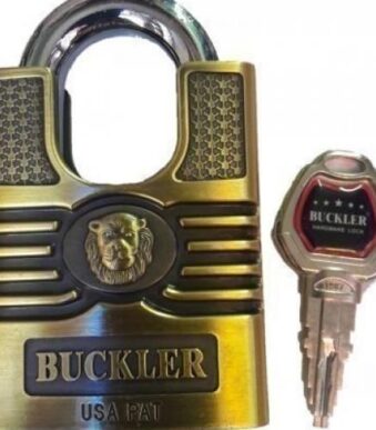 Buckler Fortified Hardened Padlock Antic Gold. 1