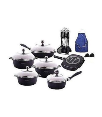 Dessini Non Stick Cooking Pots 23 Pieces Black 1