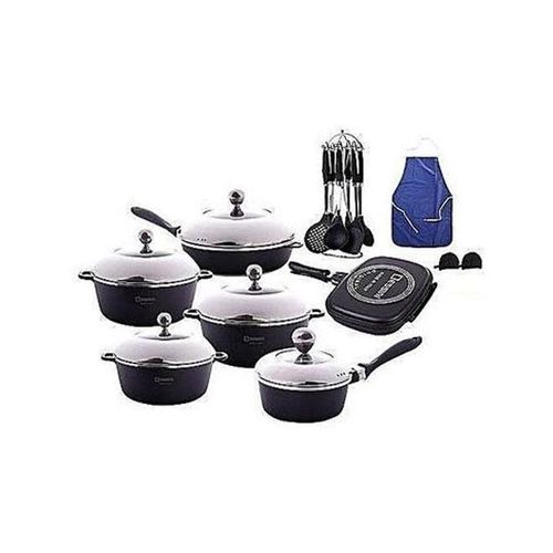 Dessini Non Stick Cooking Pots 23 Pieces Black 1