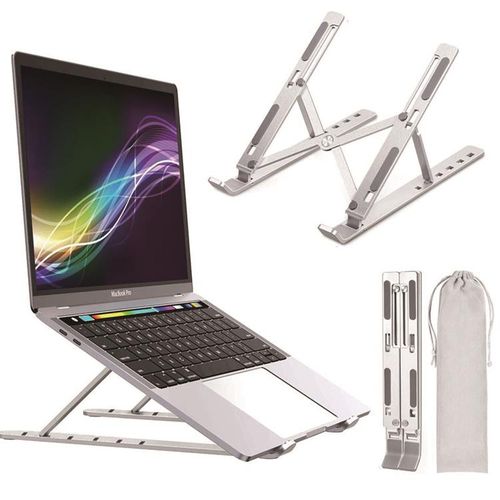 Foldable Laptop Stand Tablet Stand Portable Adjustable Aluminum Alloy -Silver Foldable Laptop Stand Tablet Stand Portable Adjustable Aluminum Alloy Silver 1