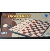 Portable Travel Family Kids Magnetic Draught Riddle Checkers Board Game & Toy 1