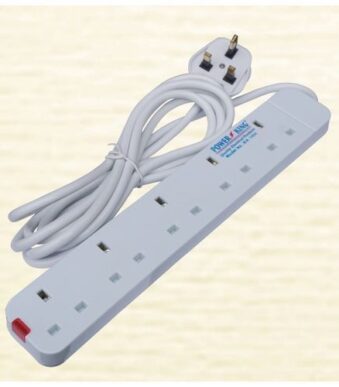 Power King Extension Cable 5 Way White. 1