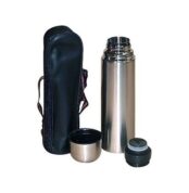 Stainless Steel Thermos Vacuum Flask 0.5 Litres + Pouch Bag 1