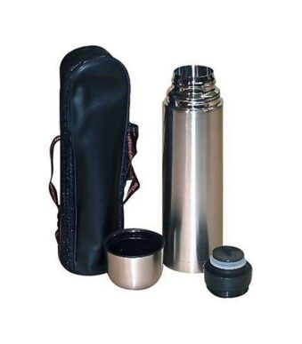 Stainless Steel Thermos Vacuum Flask 0.5 Litres + Pouch Bag 1