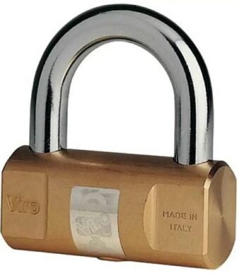 Viro 104 Cylindrical Brass Padlock 70mm Italy 1