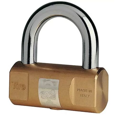 Viro Solid Brass Cylindrical Padlock 102 50mm 1