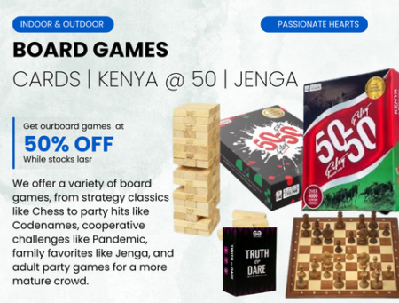 BOARD GAMES CARDS KENYA @ 50